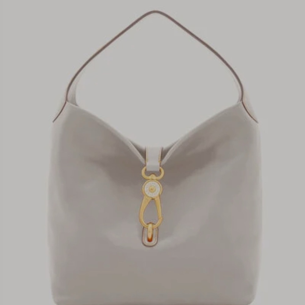 Dooney & Bourke Ecru Shoulder Bag with Elegant Hardware
